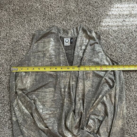 Akemi + Kin Anthropologie silver metallic wrap sleeveless top size S - Picture 11 of 12